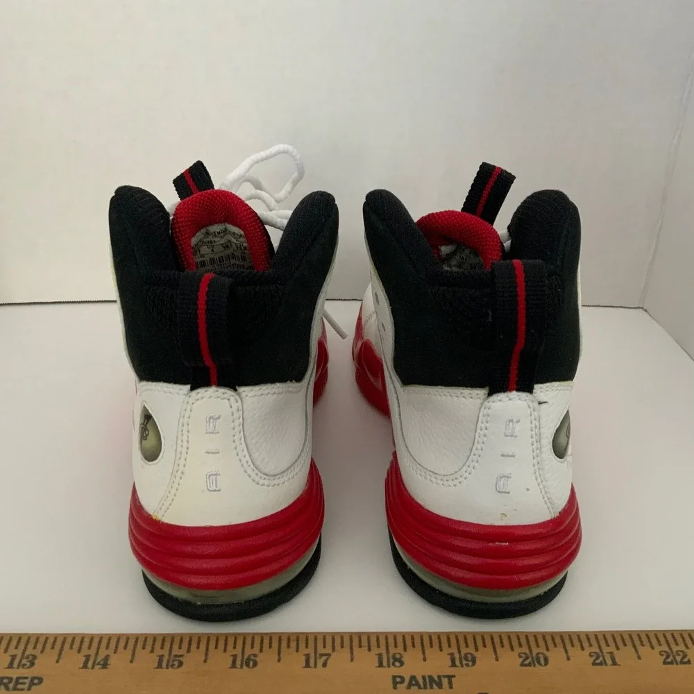 Nike Air Penny III 3 LE GS White Varsity Red Black 344977-101 Mens 4.5Y Sneakers